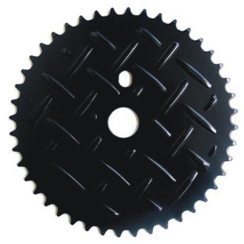 Steel Chain Ring 44T - Black Checkerplate or Grate Design