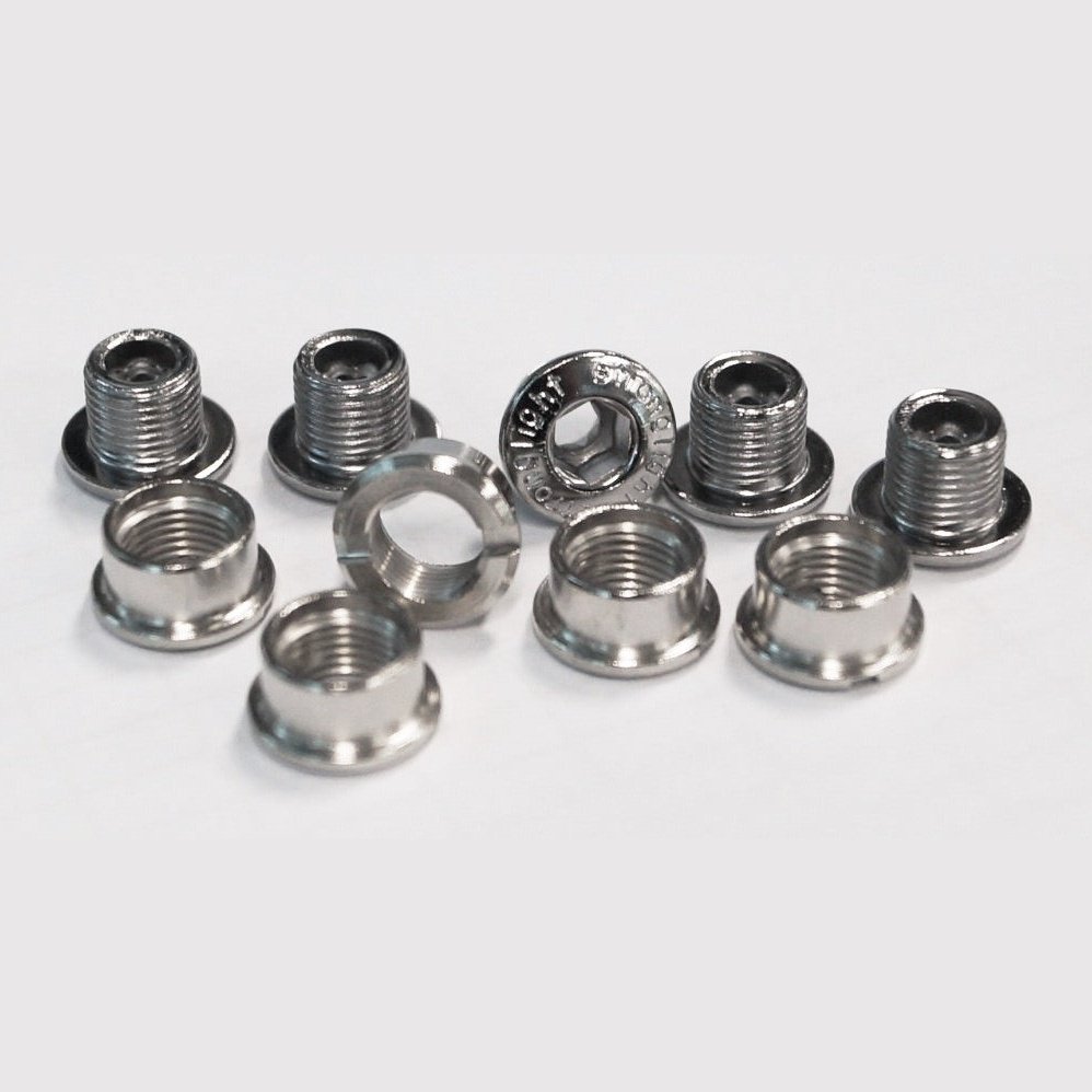 Steel Chainring Bolt Kit for Track Bikes - Silver