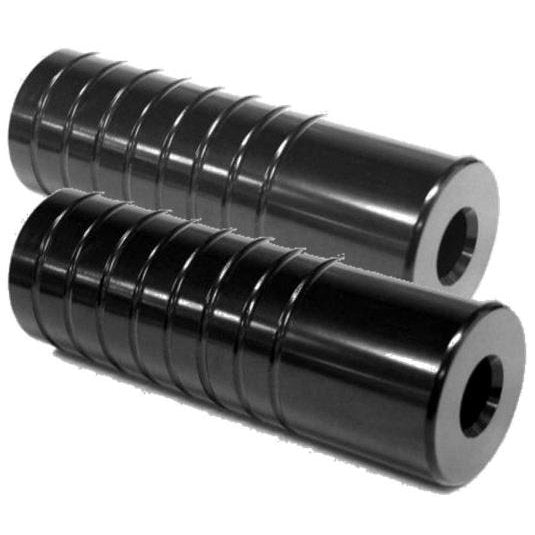 Steel Foot Peg for 14mm Axle - 38x110mm Threaded, BLACK