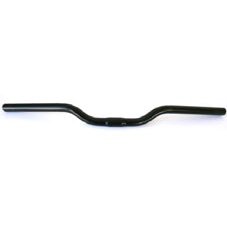 Steel Handlebar 25.4mm x 60cm x 30mm Rise - Black