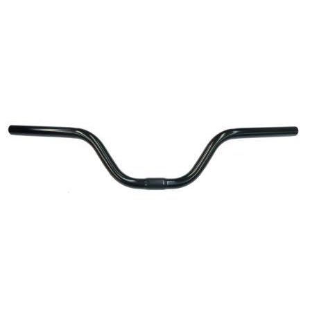 Steel Handlebar 25.4mm x 63cm x 105mm - Black