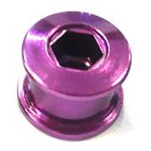 Steel Purple Single Speed Chainring Bolts - Pack of 5