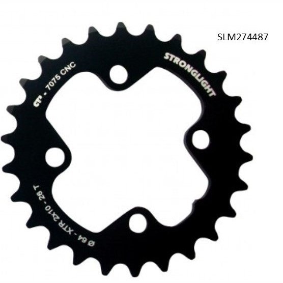 Stronglight MTB Chainring 28T 7075 CNC CT2 Black XTR M980 Compatible