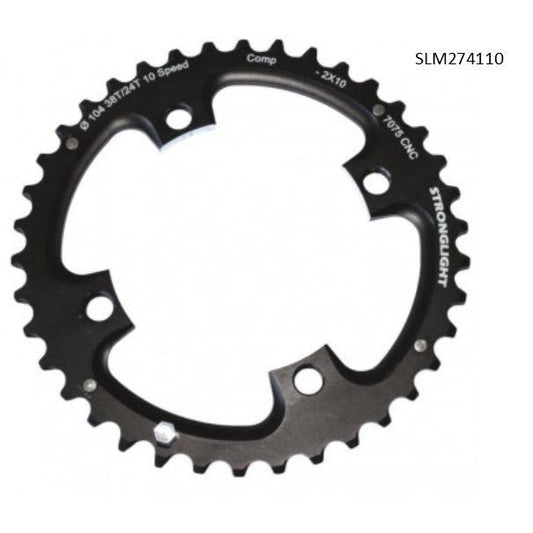 Stronglight MTB SRXO 104 Chainring - 2x10 36T Black