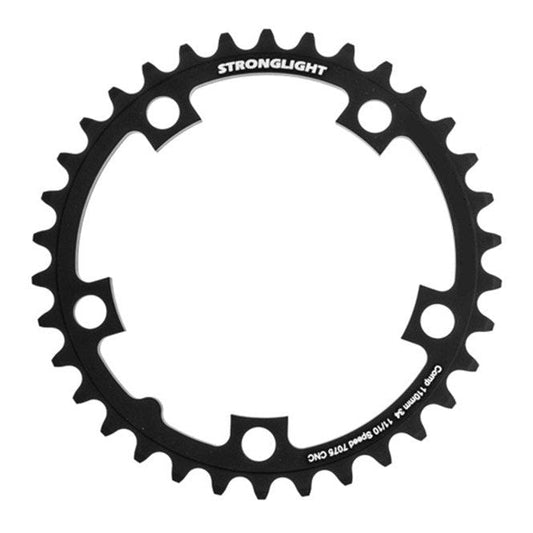 Stronglight Road Chainring 34T 7075 CNC Black - 110mm BCD 10/11 Spd