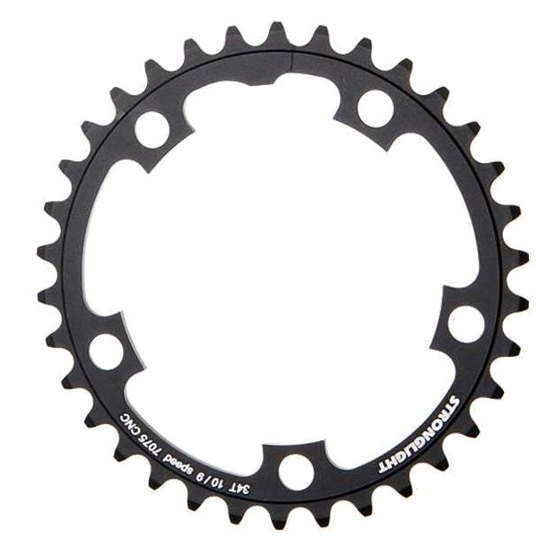 Stronglight Road Chainring 34T 7075 CNC Black - 110mm BCD 9/10 Spd