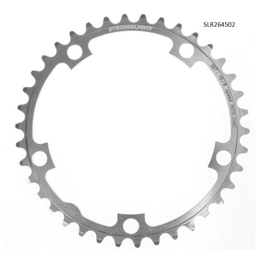 Stronglight Road Chainring 38T 7075 CNC Silver - 130mm BCD 9/10 Spd