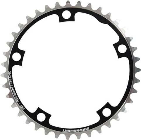 Stronglight Road Chainring 39T 7075 CNC Black - 130mm BCD 9/10 Spd