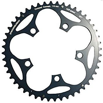 Stronglight Road Chainring 48T 110mm BCD 5 Hole 9/10 Spd Black