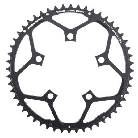 Stronglight Road Chainring 50T 7075 CNC Black - 110mm BCD 10/11 Spd