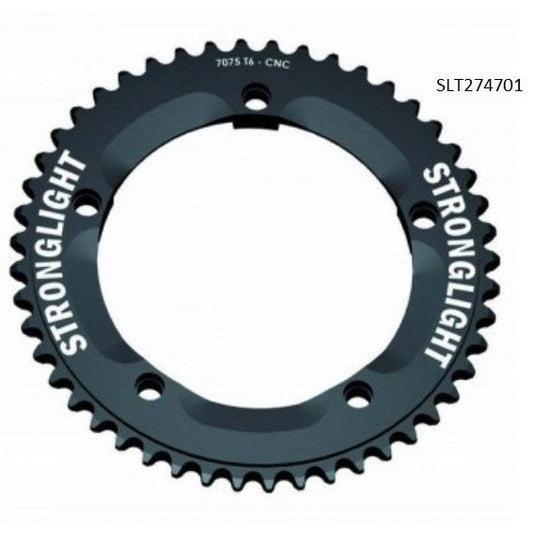 Stronglight Track Chainring 144BCD 45T Black - 7075-T6 Alloy