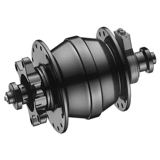 Sturmey Archer Front Dynamo Hub 32H - BLACK - 6 Bolt DISC W/o Skewer REQUIRES CONNECTOR CLIP 7877