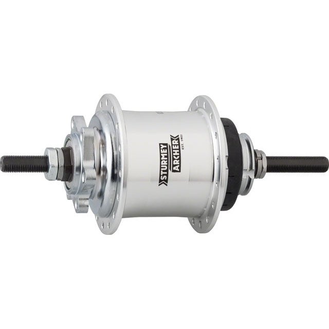 Sturmey Archer RS-RK3 3sp Disc Hub - Polished Silver