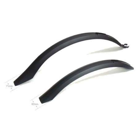 Sunnywheel Clip-On Mudguard Set 26-29ER, Front & Rear, Plastic, 65mm/63mm Width, Black