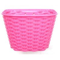 Sunnywheel Front Bike Basket - Plastic, Pink, 16-20" Bikes