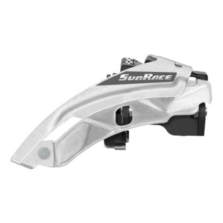 Sunrace Shimano - alike MTB Front Derailleur 3-Speed Dual Pull Clamp Mount Silver