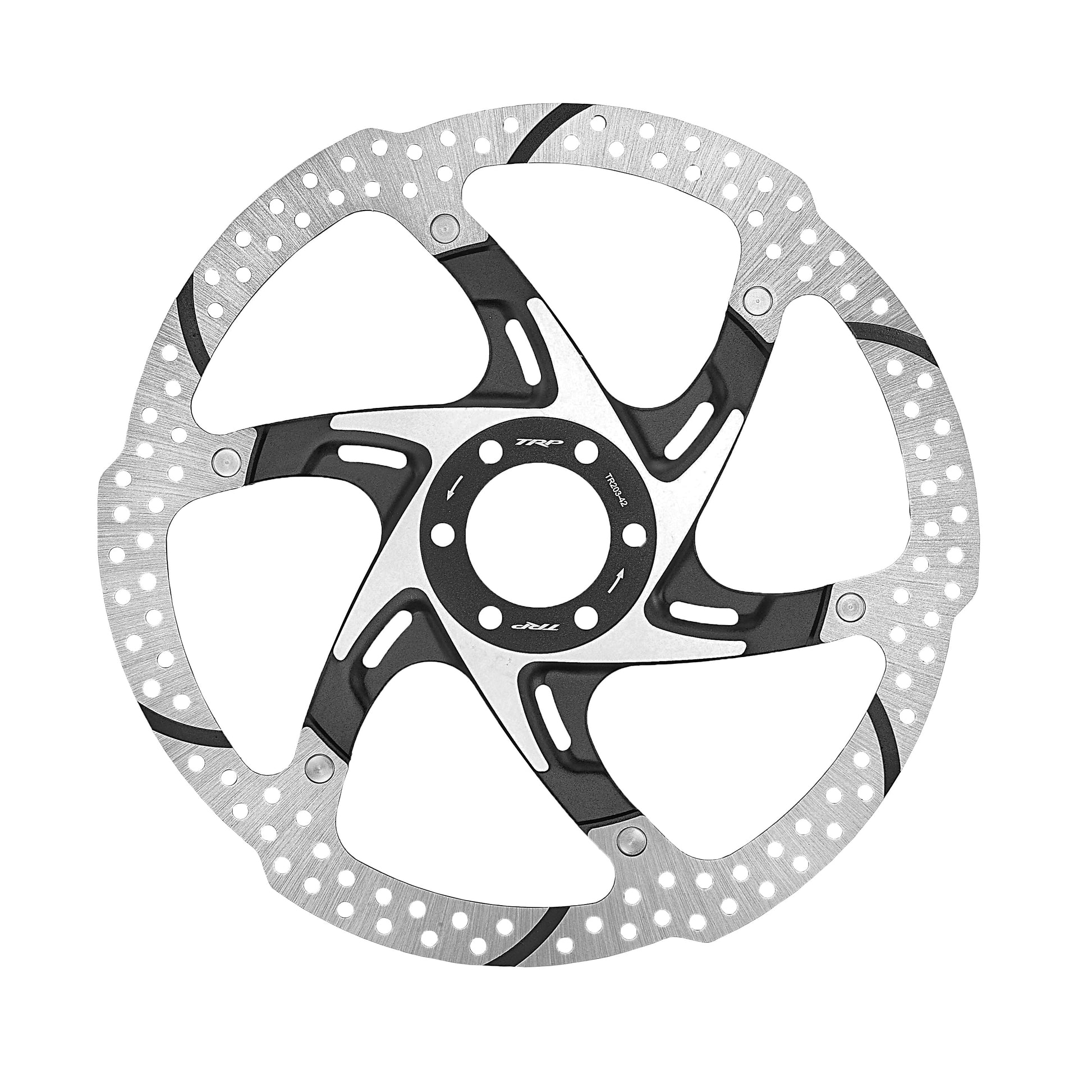 TRP 180mm Stainless Steel 2-Piece Rotor with 6 Bolt and Black Center