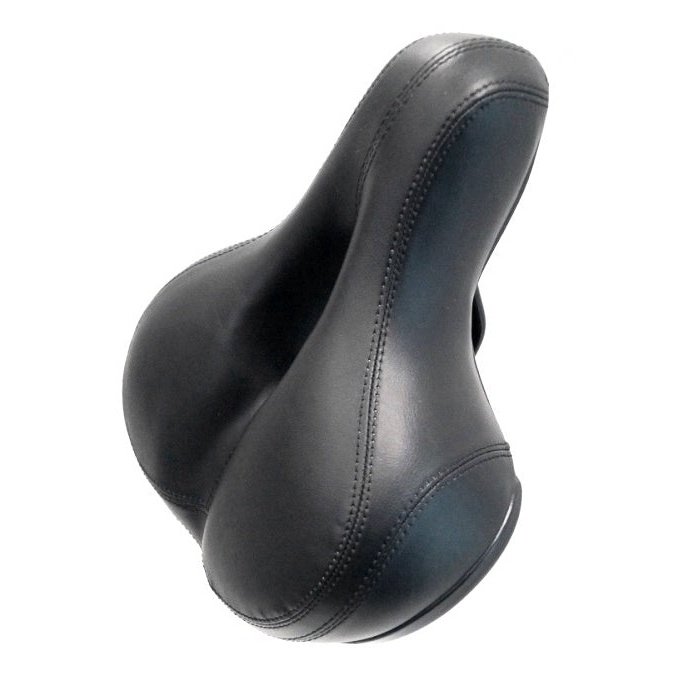 TourSeries Anatomical Ladies Elastomer Spring Saddle Comfortable, Black, Clamp Included