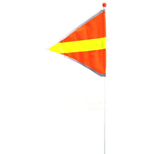TourSeries Safety Flag Set - Hi-Vis Fluro Strip & Reflective Trimming - 2 Pieces - 60"/1.5m Length - Orange/Yellow