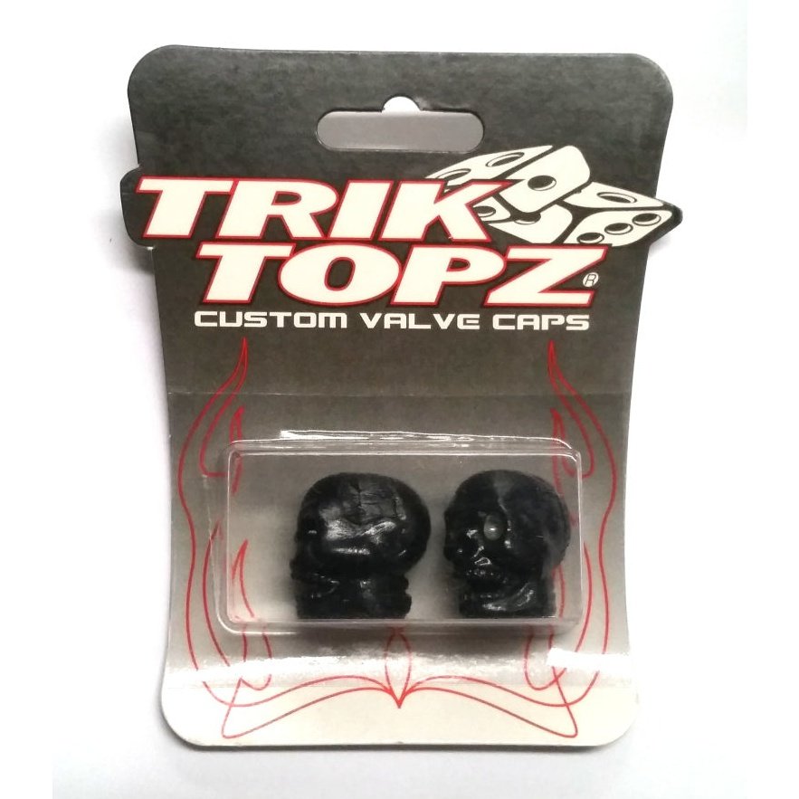 Trik Topz SKULL Valve Cap - BLACK 2 Pack