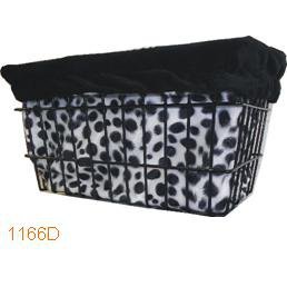 TsaiYarn Cruiser Candy Basket Liner - Double Sided Drawstring, White Dalmatian Design