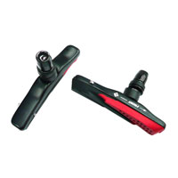 V Brake Shoes - Dual Compound Cartridge, 72mm, BLACK/RED