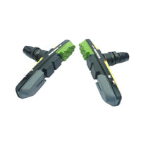 V Brake Shoes Extra Light Cartridge Triple Compound 72mm Green/Black/Grey