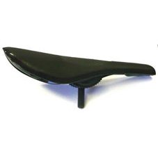 Velo BMX Pivotal Saddle - Hollow Bolt, PP Plastic, No Padding, Black