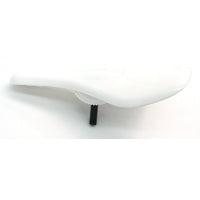 Velo BMX Pivotal Saddle - Hollow Bolt, PP Plastic, No Padding, White