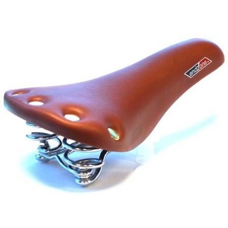 Velo CP Coil Spring Saddle - Brown Vinyl with Rivets