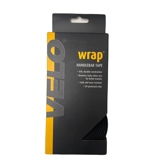 Velo Cork Wrap Bartape - Black Cushion Tape with Silver Plugs