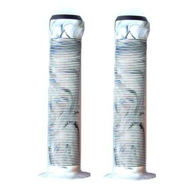 Velo Kraton Rubber Grips - White/Black Mix, L147mm