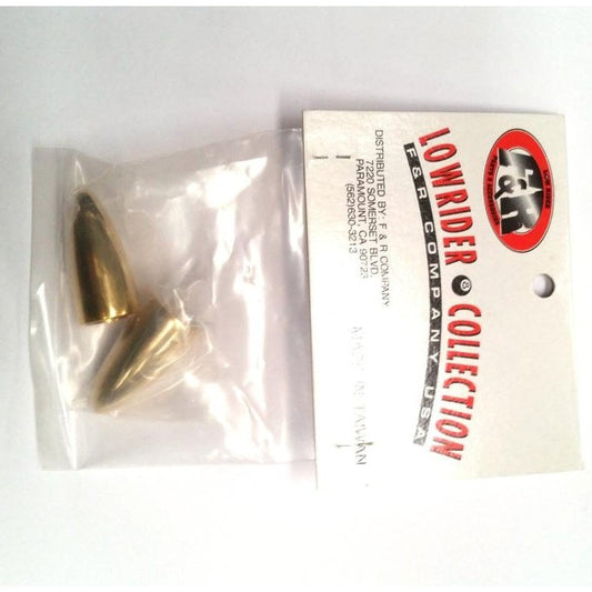 Velo Lowrider Collection Oversize Missile Valve Caps - Gold 2 Pack