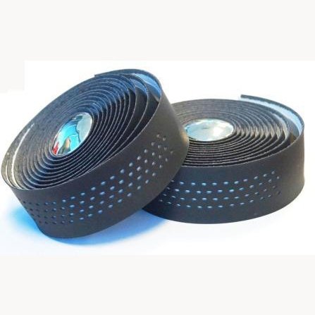 Velo Microfibre Gel Handlebar Tape with Plugs - Black/White