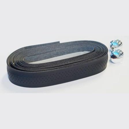 Velo Microfibre Handlebar Tape with Plugs - Black Holes