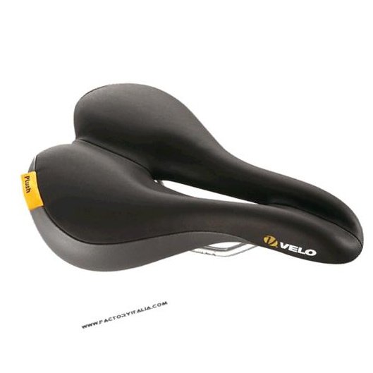 Velo Plush Pump OM Touring Saddle - Cut-out, Inclined Riding