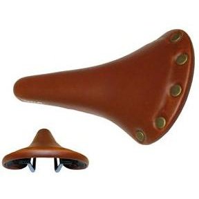 Velo Retro Saddle Vinyl Top, Rivets, Brown, 274mm x 153mm