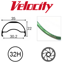 Velocity Blunt 35 26" Disc Brake Rim - Tubeless Ready