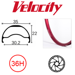 Velocity Blunt 35 26" Disc Brake Rim - Tubeless Ready