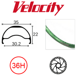 Velocity Blunt 35 26" Disc Brake Rim - Tubeless Ready