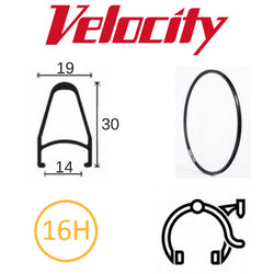 Velocity Deep V 700C Rim - Black MSW