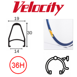 Velocity Deep V 700c Rim - Blue - 36H - Presta Valve - Rim Brake Compatible