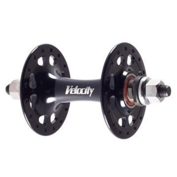 Velocity Fixie Front Hub - Nutted, Sealed, 48H, BLACK