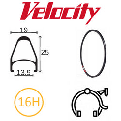 Velocity Fusion 700C Rim - Silver MSW