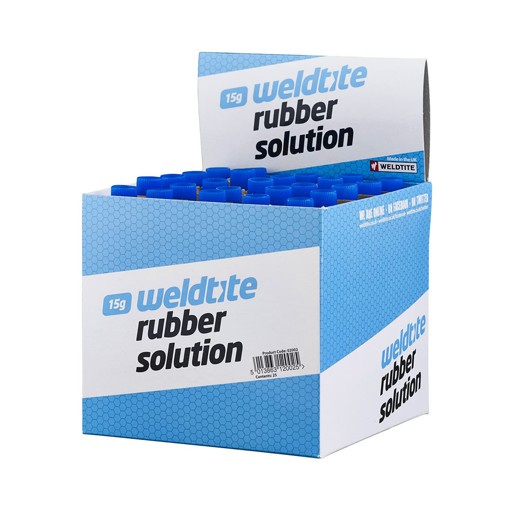 Weldtite Rubber Solution Tube 15g - Box of 25