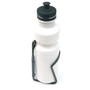 White Bottle with Black Alloy Cage - 750cc Capacity