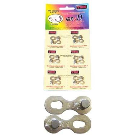 YBN Missing Links 11 Speed Chain Connector Silver, 5.6mm, 6 per Card