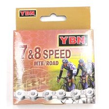 YBN S52RB Chain for 7-8 Speed Bikes - 114L Grey