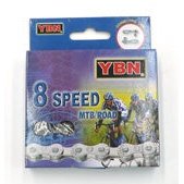 YBN S8 8-Speed Chain - 116L - Dark Grey/Brown