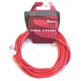 YPK Universal Brake Cable - Red, 70x75 with CGX Liner, 1.6mm Galv Steel